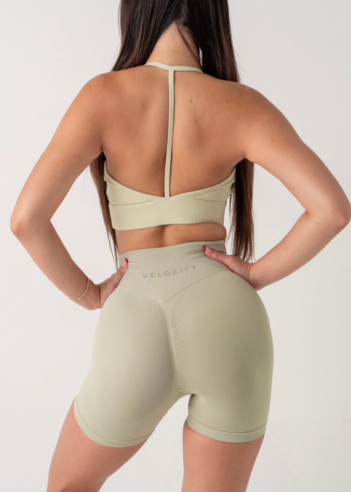 RIBBED VITAL BRA - LIME