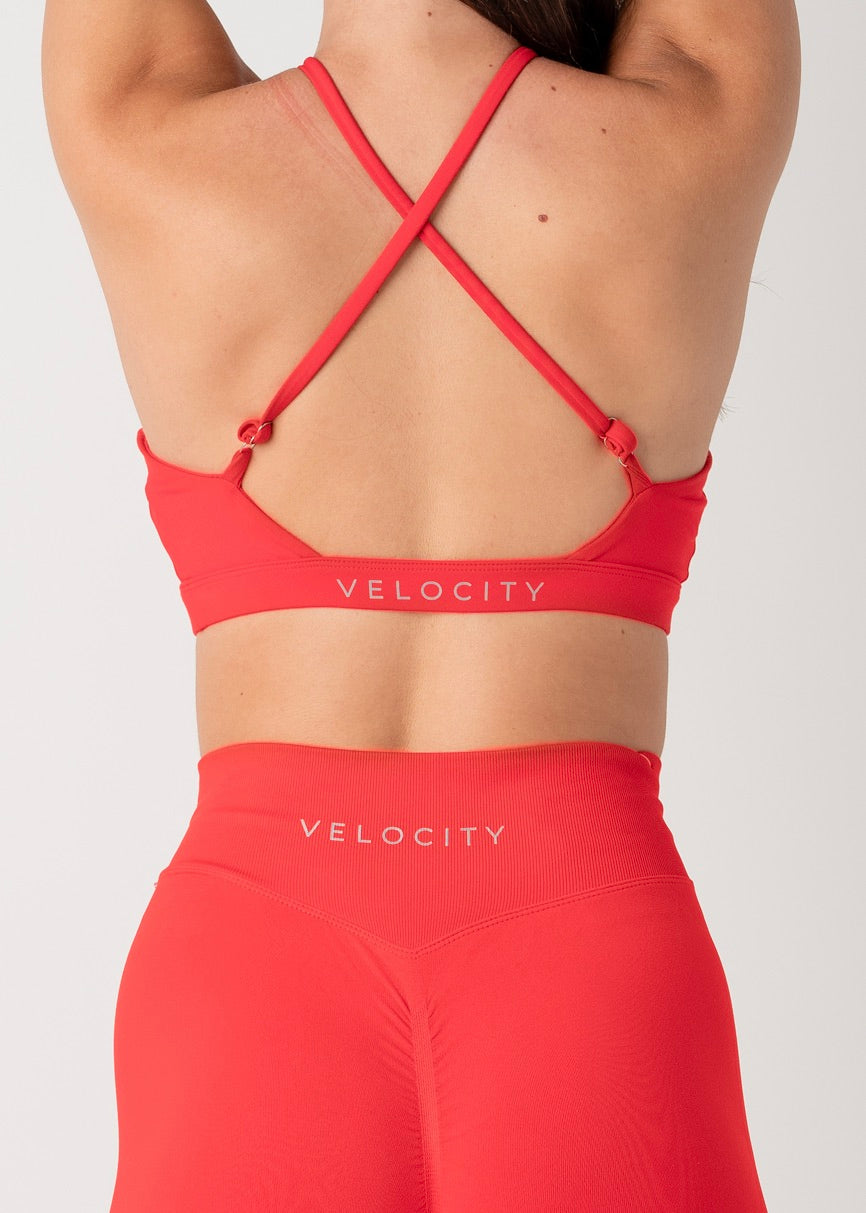 CROSS OVER BRA - RED