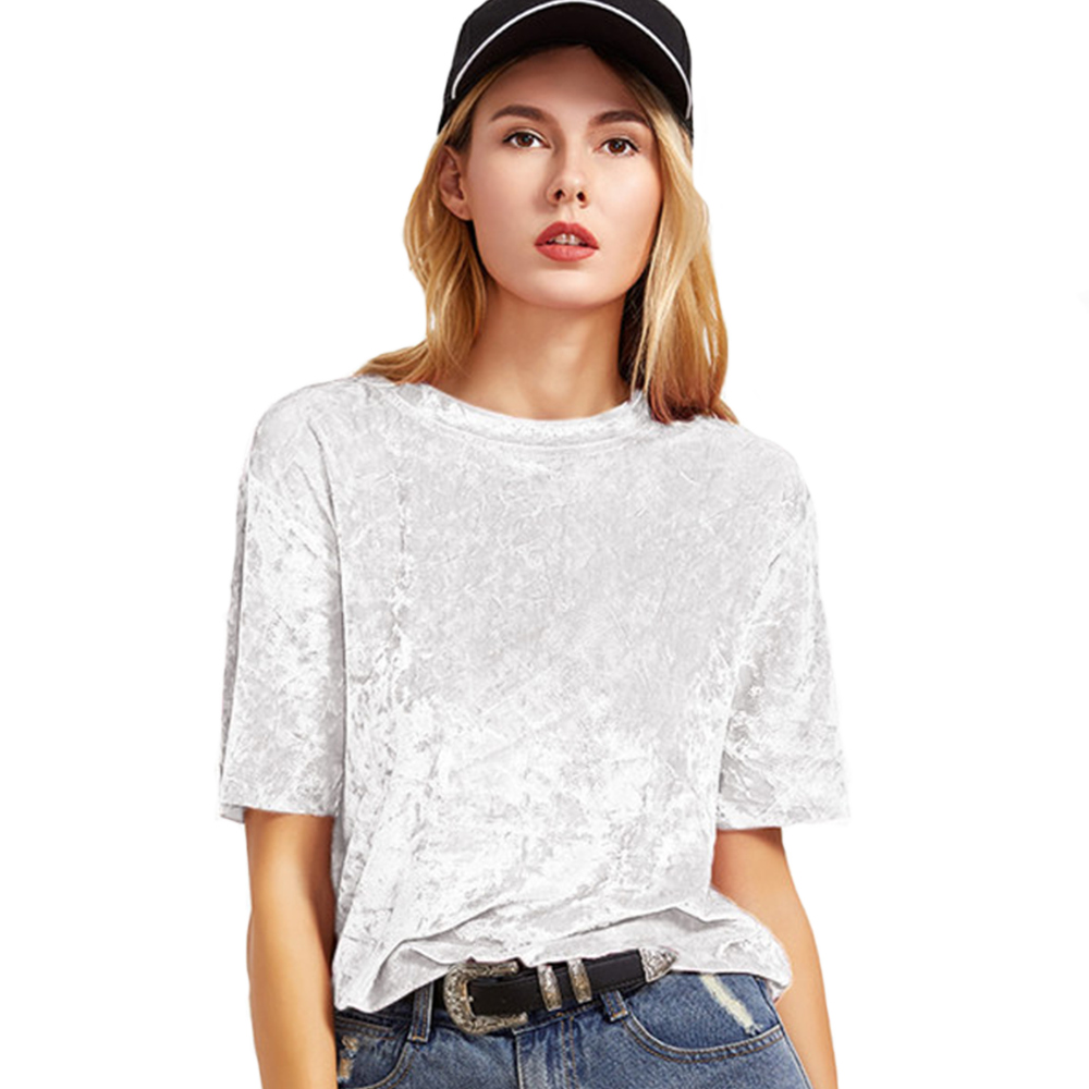 Women's velvet t-shirt