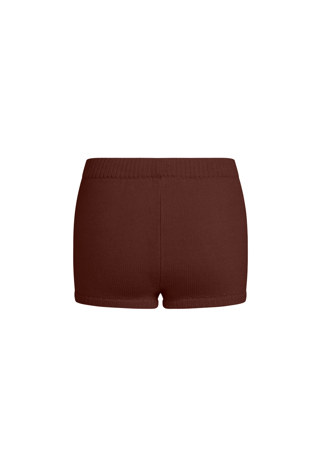 GOLDEN KNIT MINI SHORT - CHOCOLATE