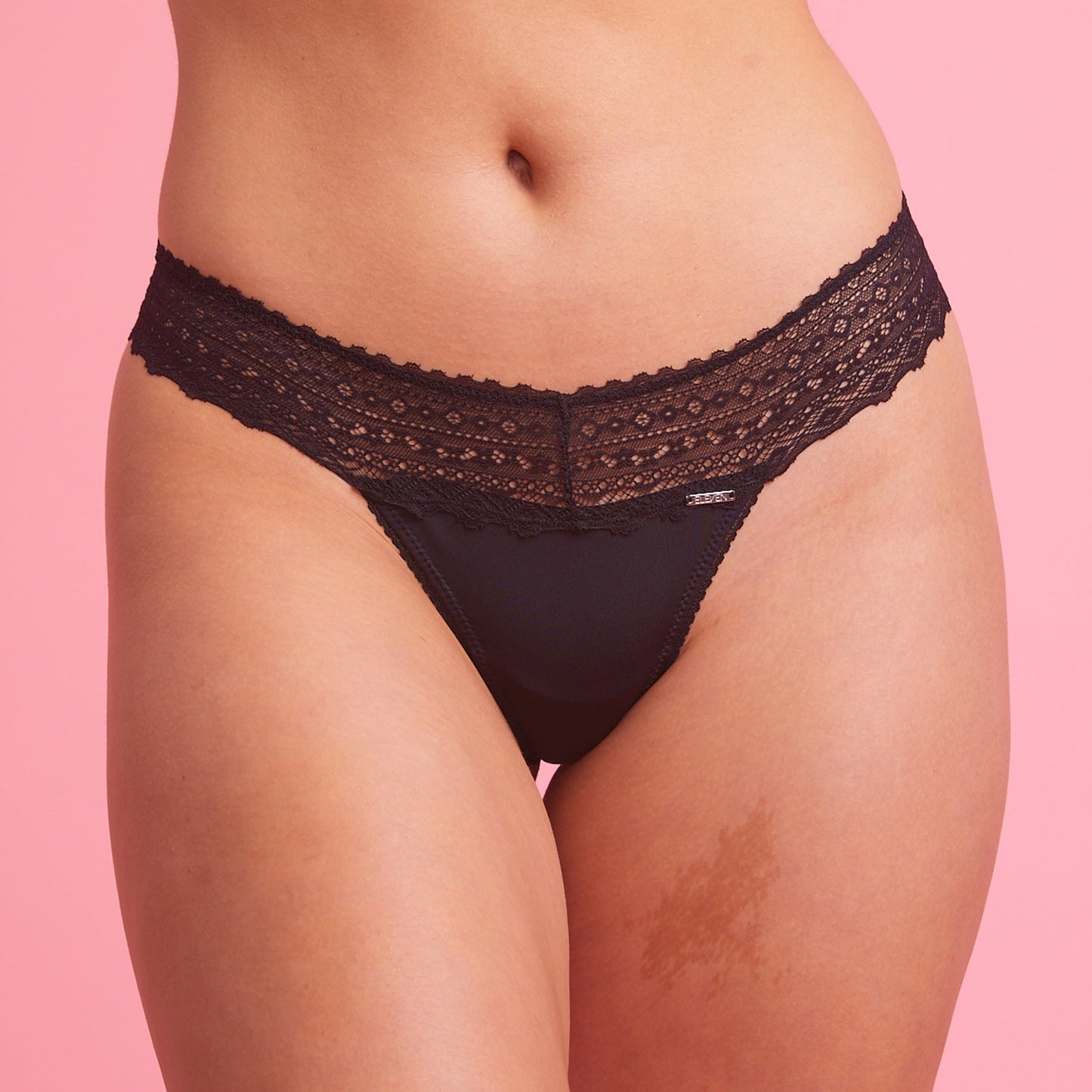 Luxe Microfibre & Lace Black G-string Set