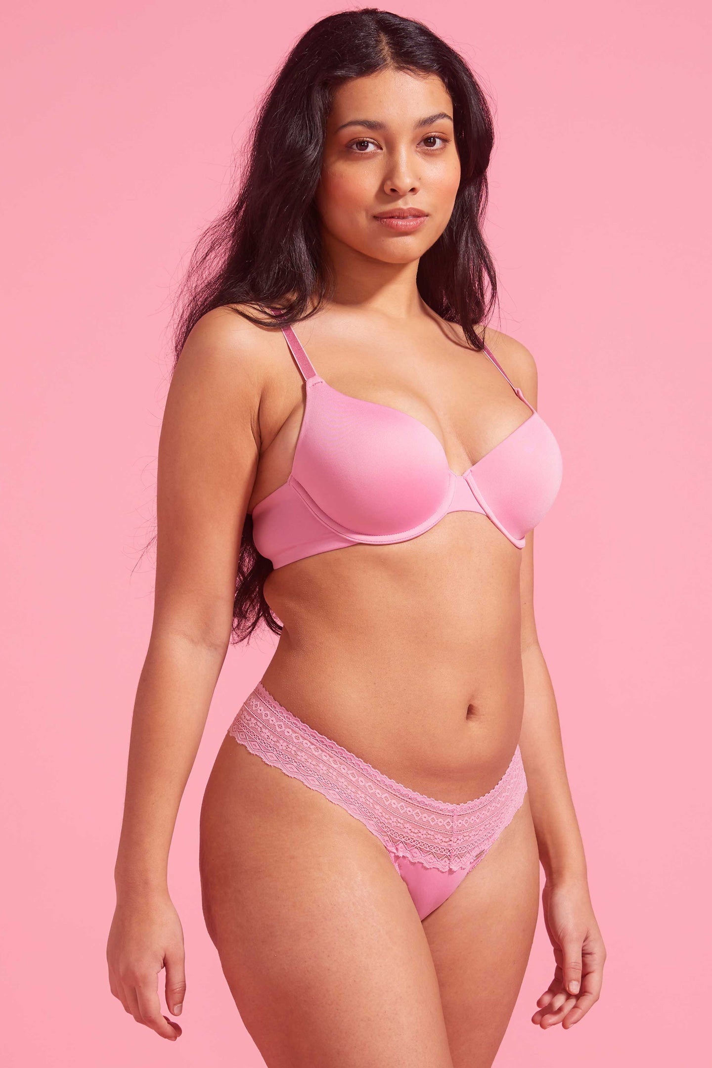 Orchid Smoke Microfibre & Lace G-string Set
