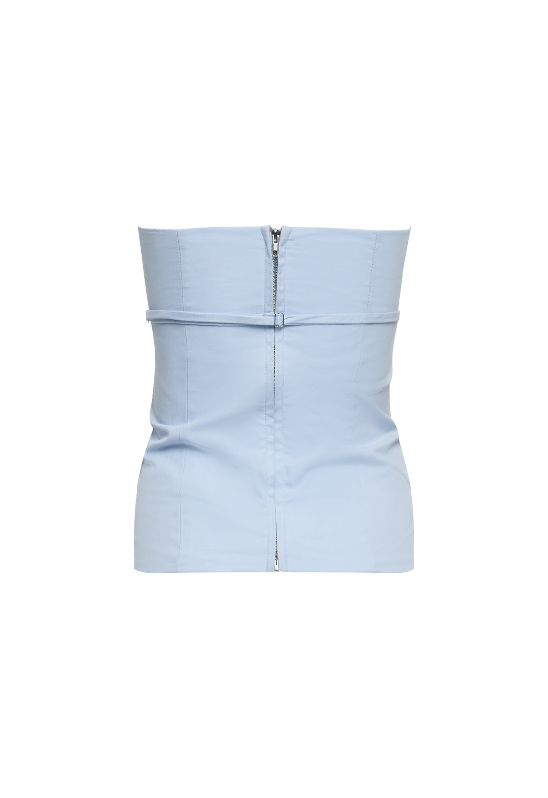 ALLURE STRAPLESS TOP - PALE BLUE