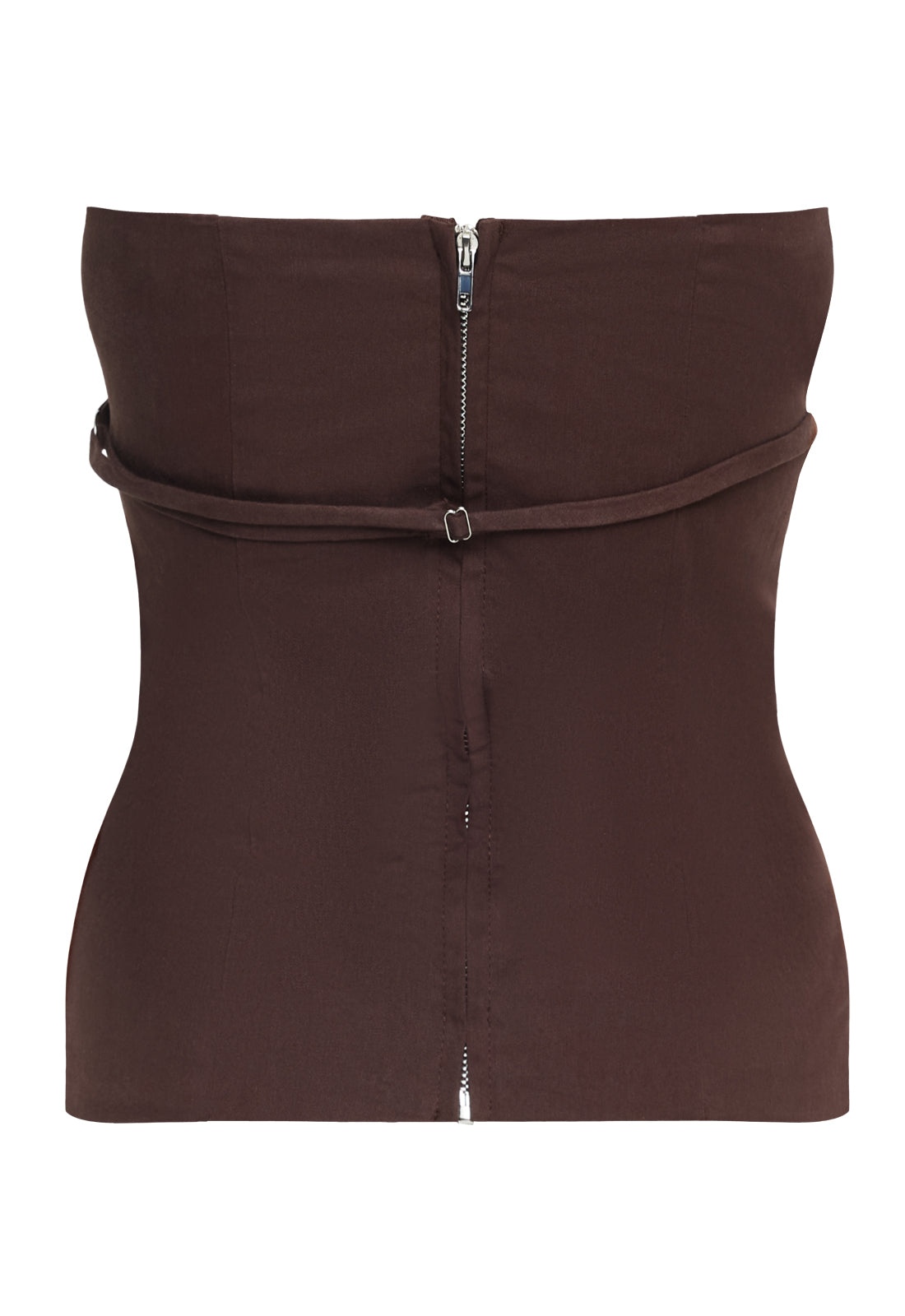 ALLURE STRAPLESS TOP - CHOCOLATE