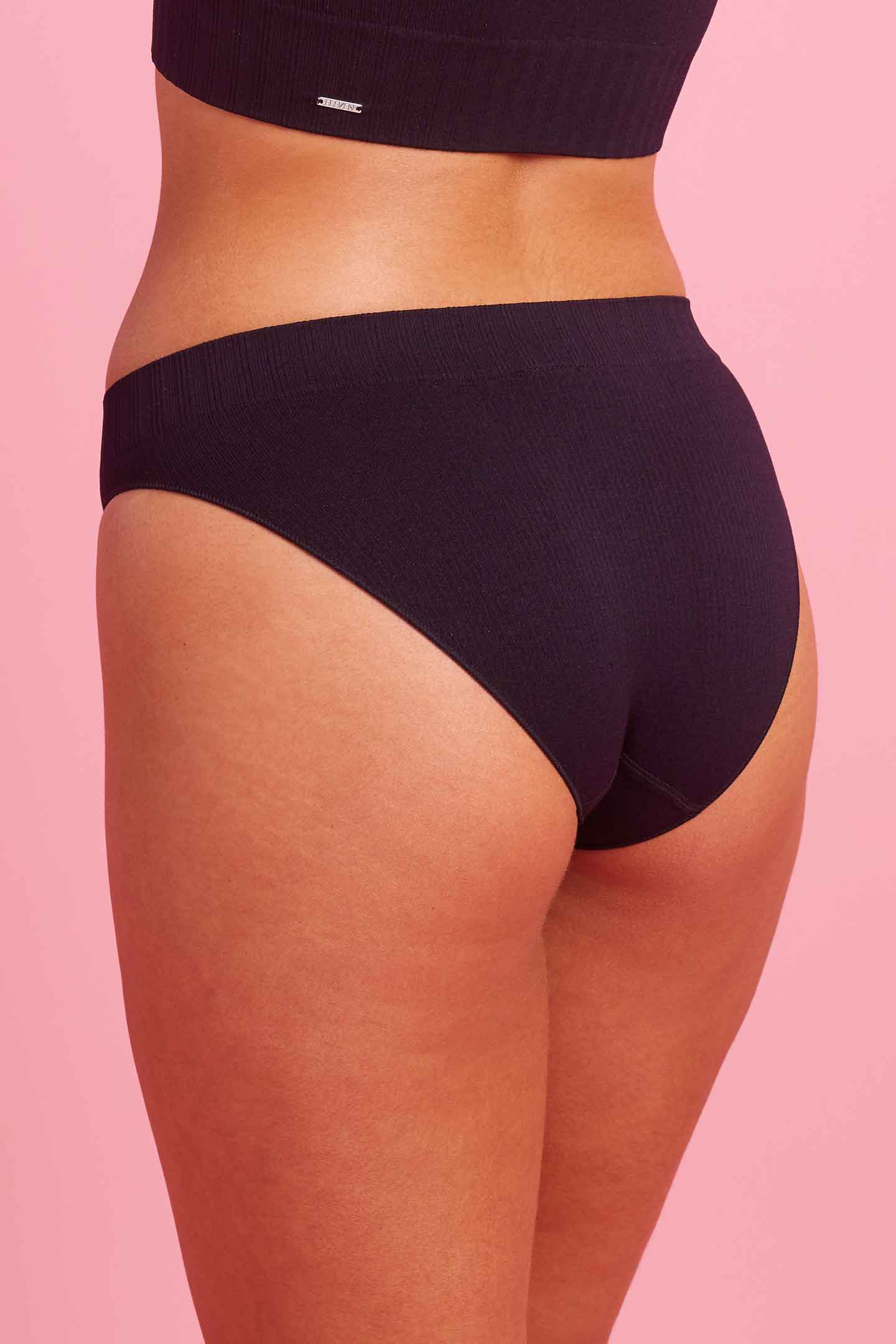 Black Ribbed Seamfree Bikini