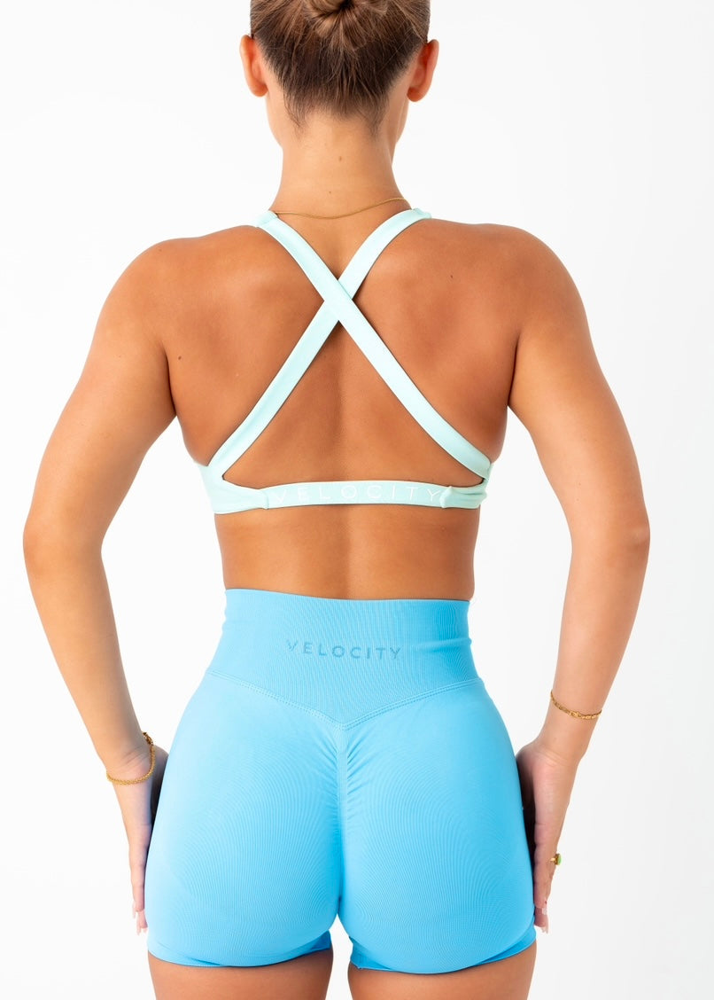TWIST BRA - BABY BLUE
