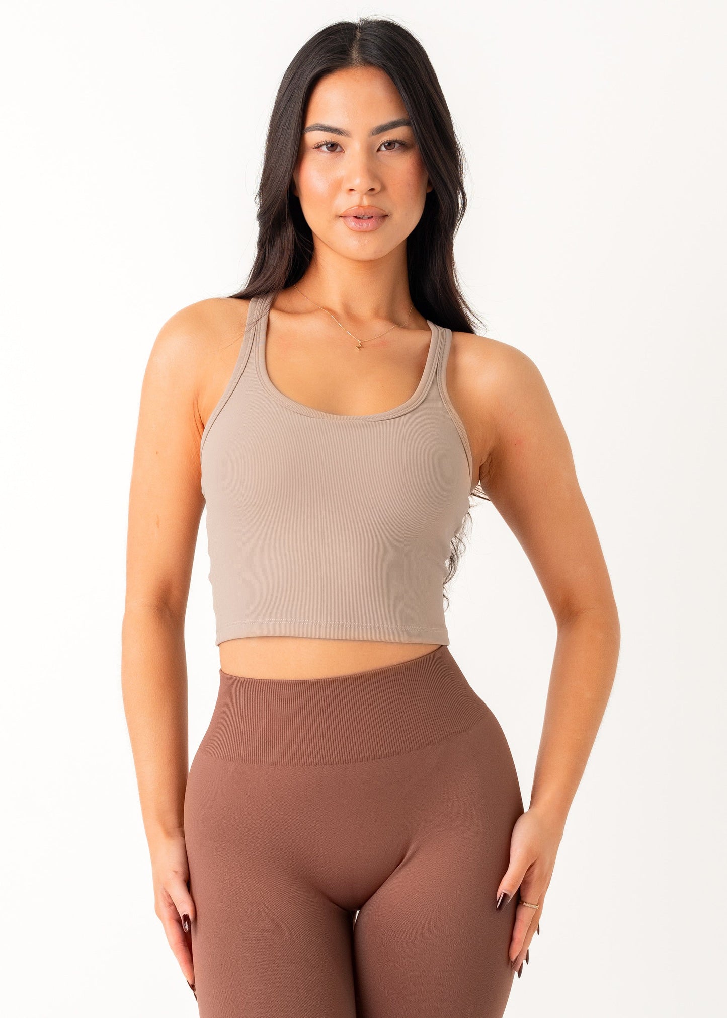 CROPPED TANK - BEIGE