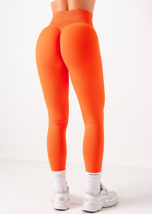 ULTIMATE SEAMLESS SCRUNCH LEGGINGS MINI - PAPAYA