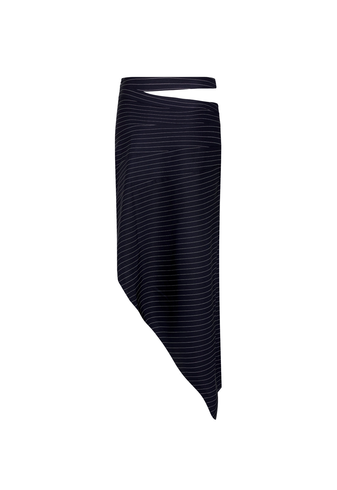 AFTER PARTY SKIRT - NAVY PINSTRIPE