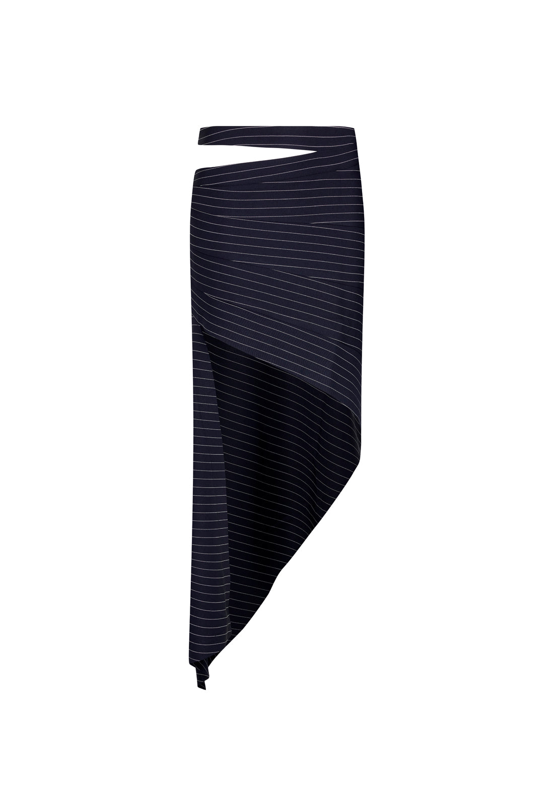 AFTER PARTY SKIRT - NAVY PINSTRIPE
