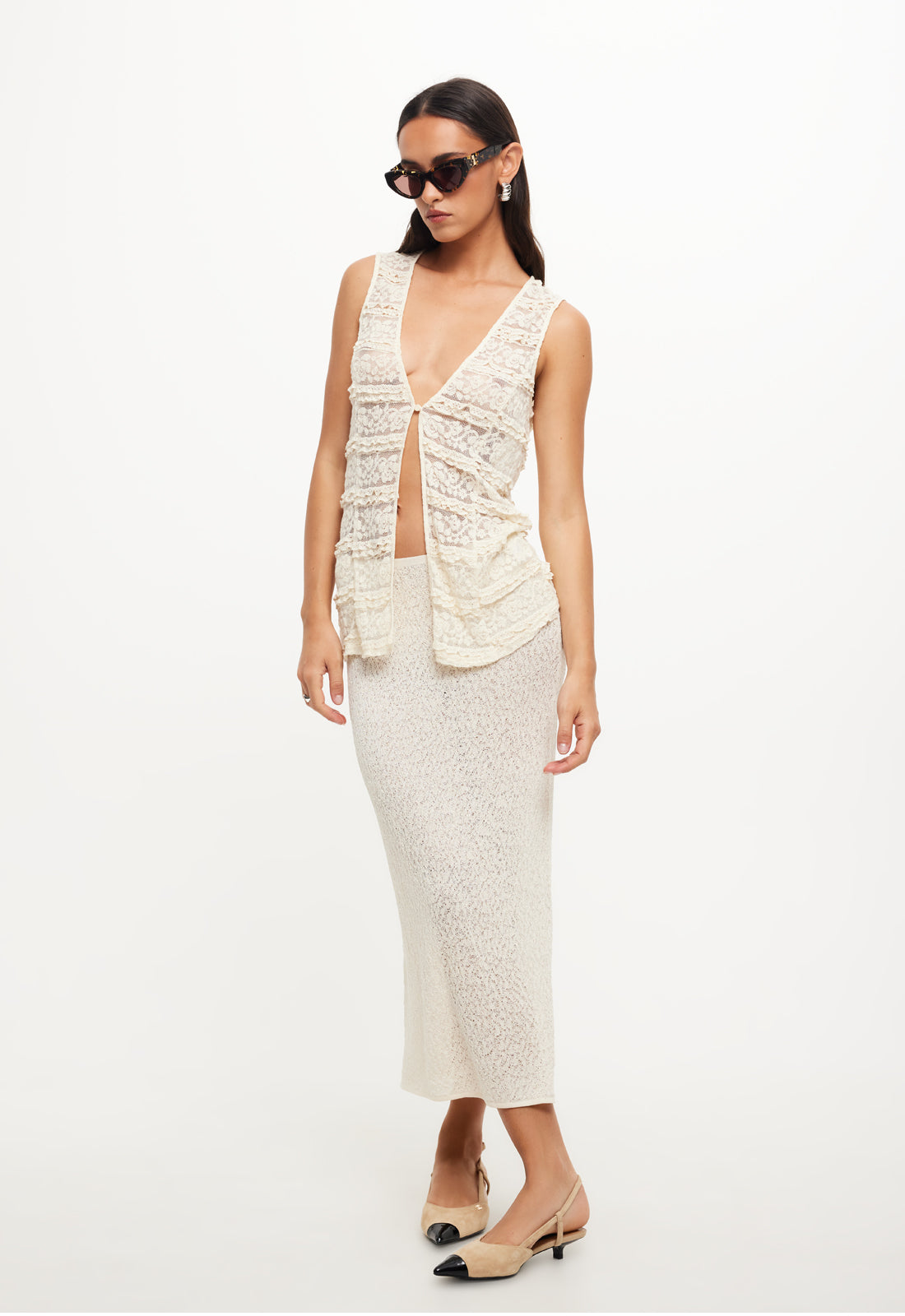 OLSEN VEST - CREAM