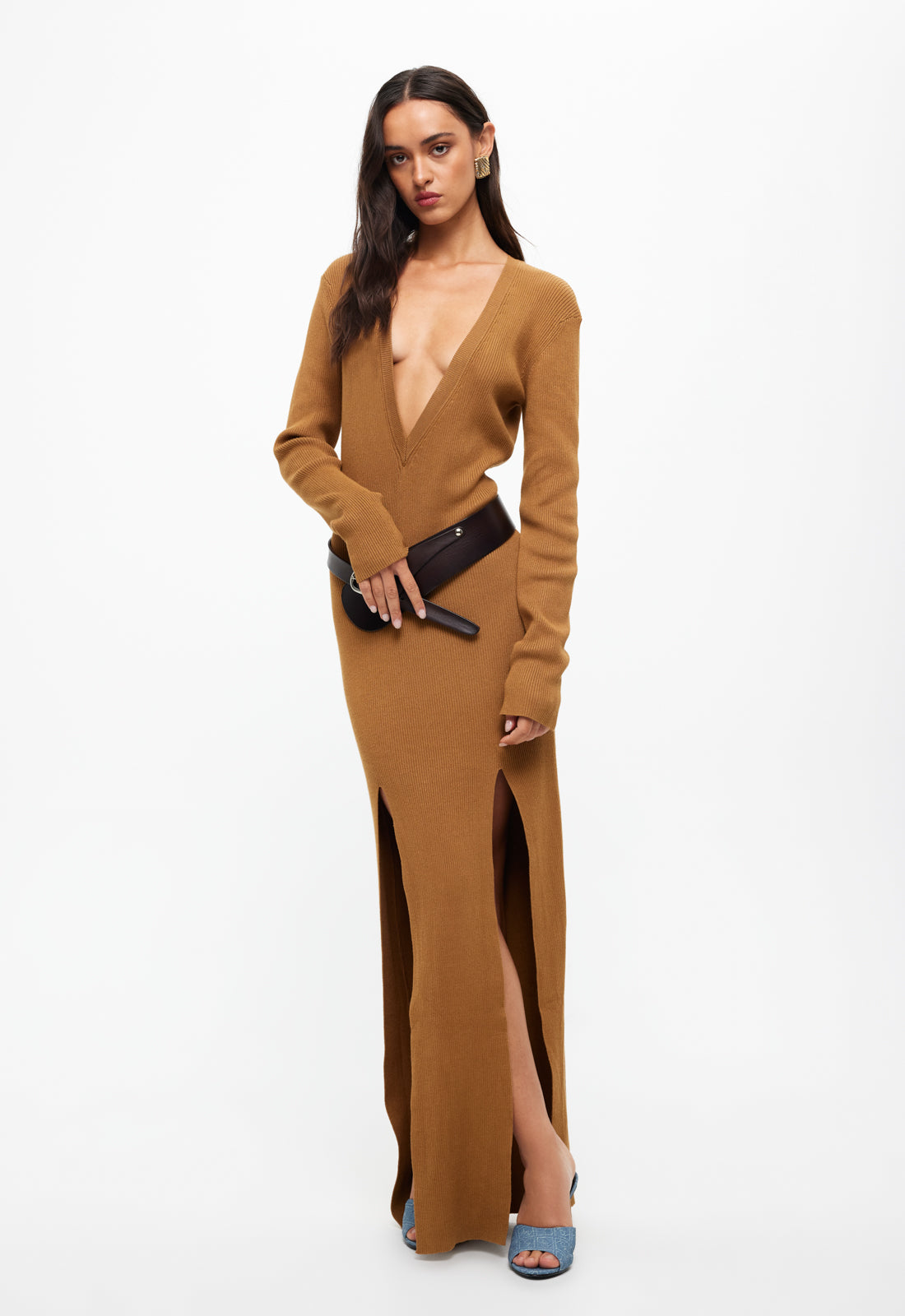 OPULENCE MAXI DRESS - CAMEL