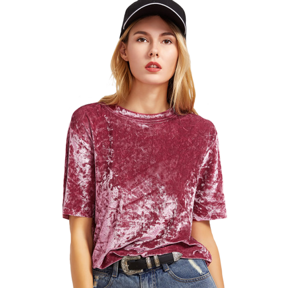 Women's velvet t-shirt