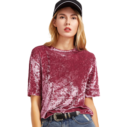 Women's velvet t-shirt
