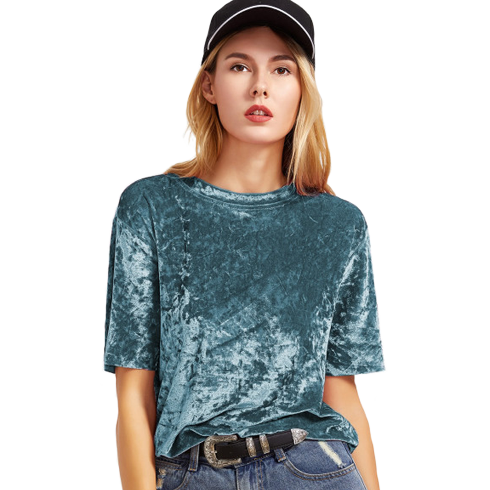 Women's velvet t-shirt