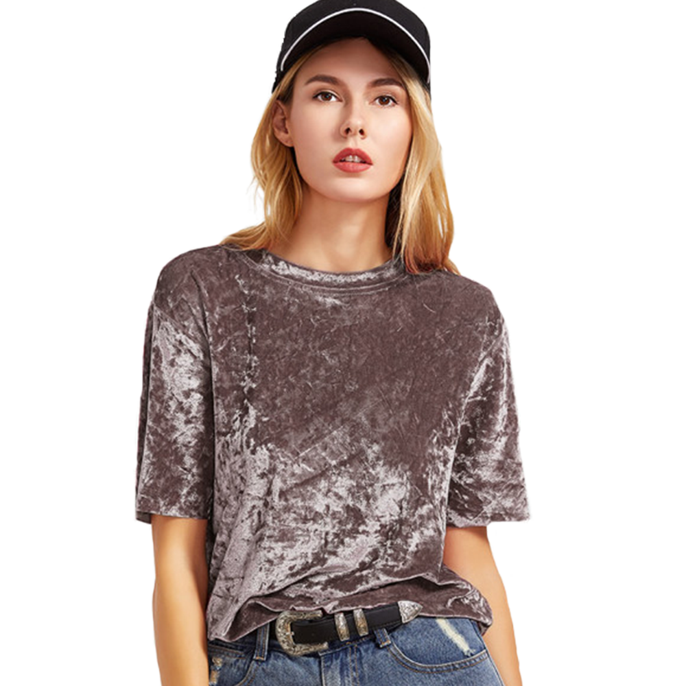 Women's velvet t-shirt