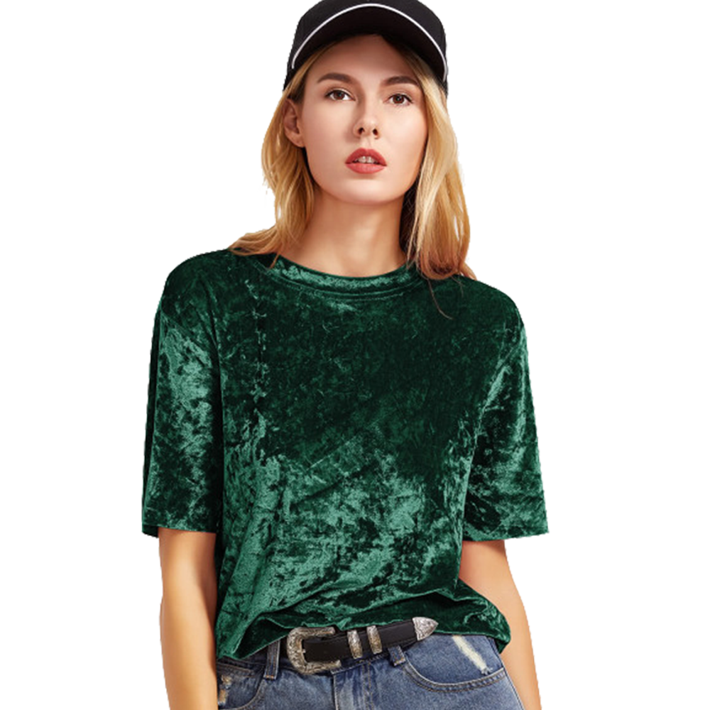 Women's velvet t-shirt