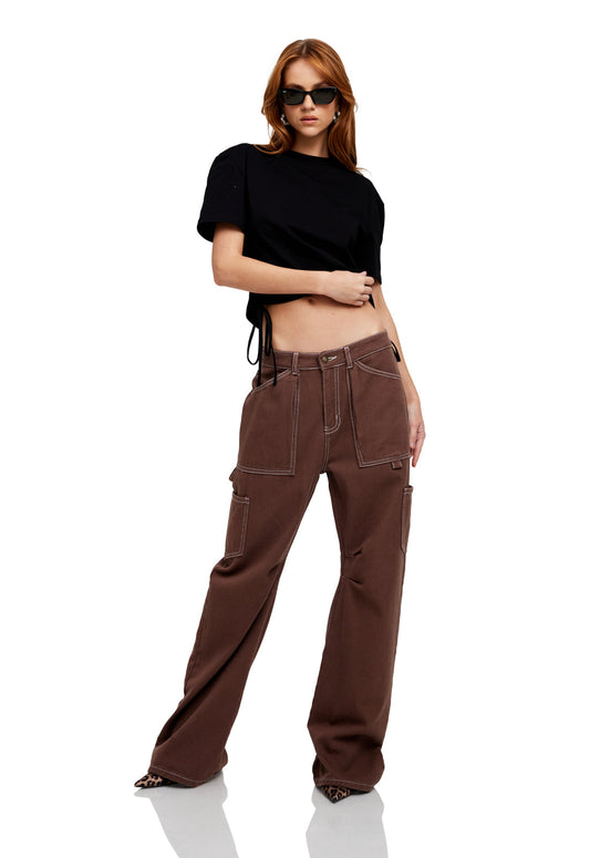 AGYNESS CROP TEE - BLACK