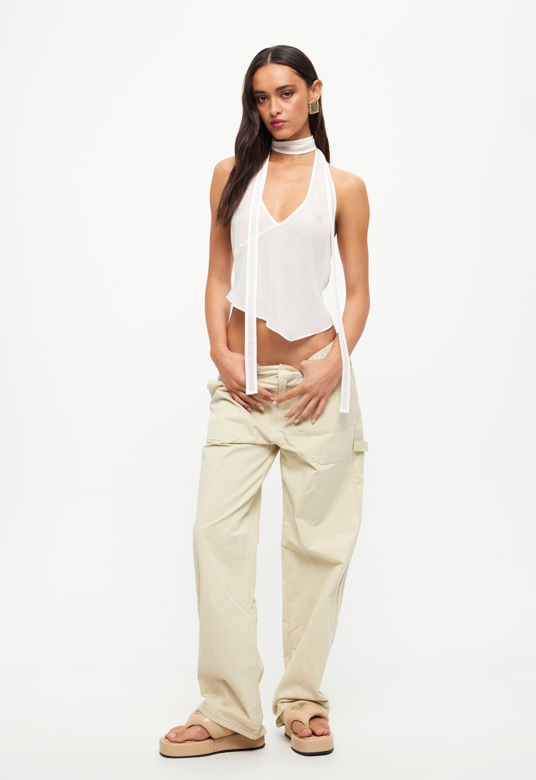 FOUNTAIN TAILORED PANT - BEIGE