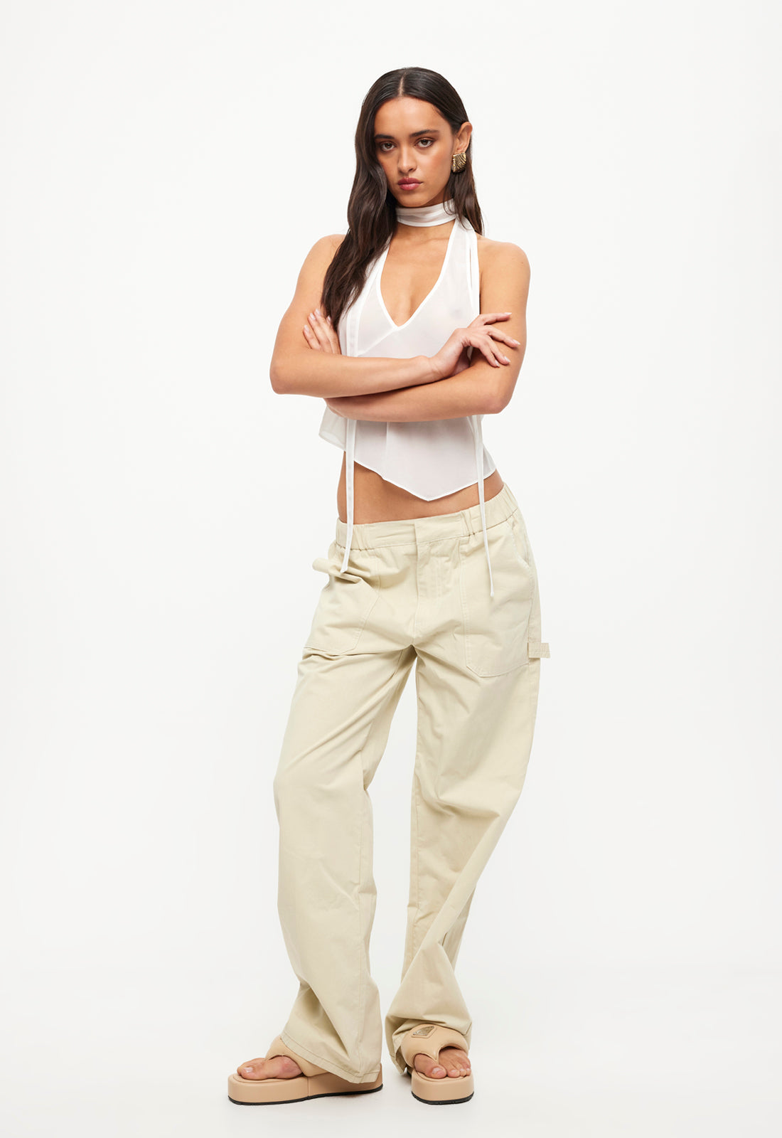 FOUNTAIN TAILORED PANT - BEIGE