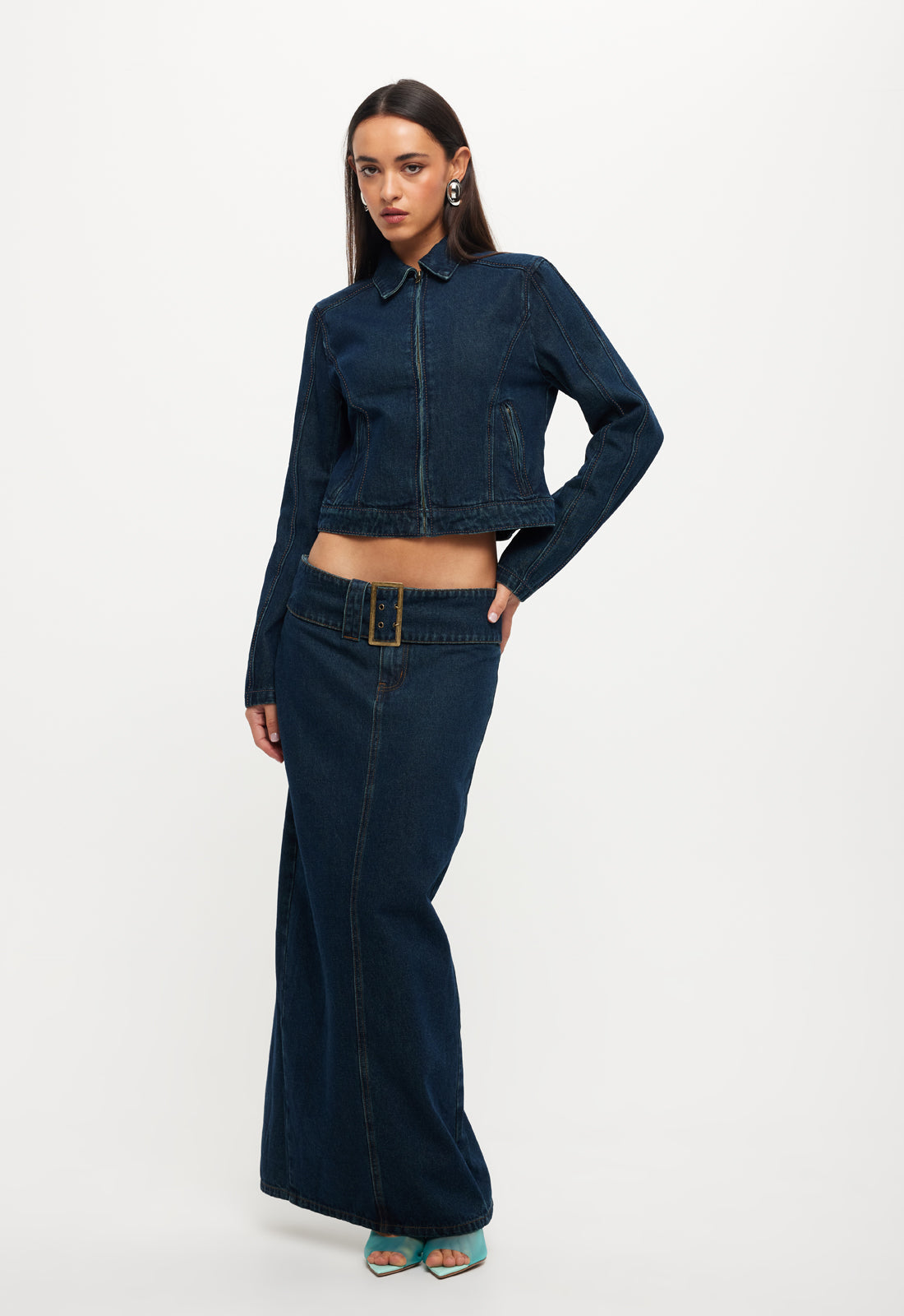 UMA DENIM MIDI - DENIM BLUE