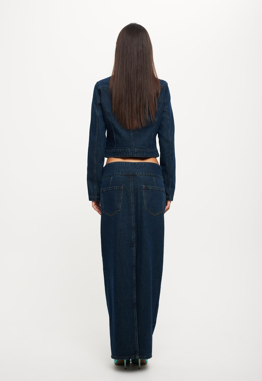 UMA DENIM MIDI - DENIM BLUE