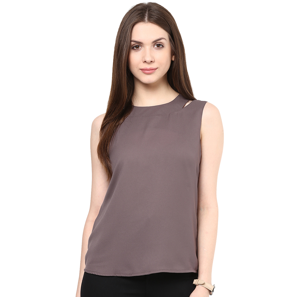 Womens sleeveless plain t-shirt