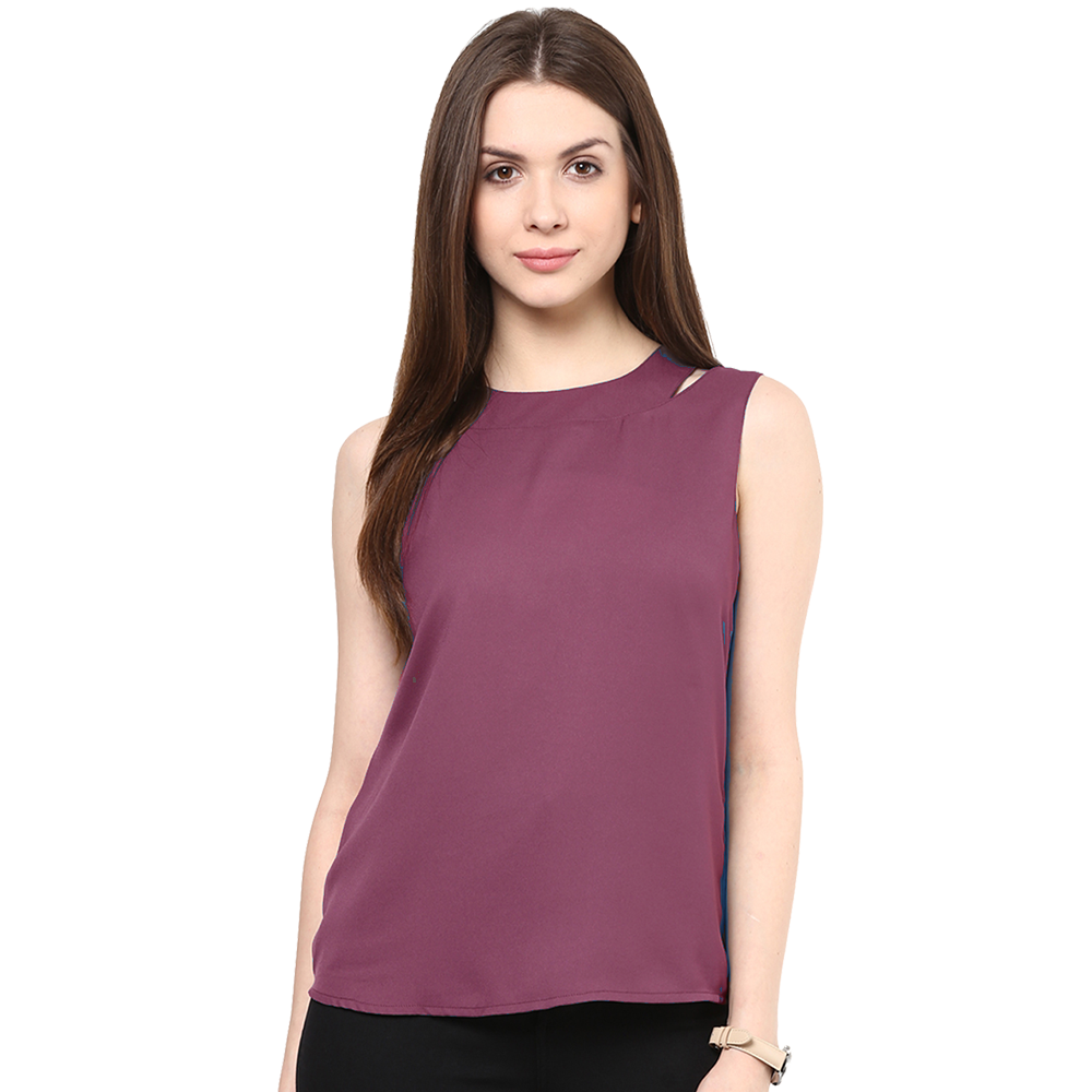 Womens sleeveless plain t-shirt
