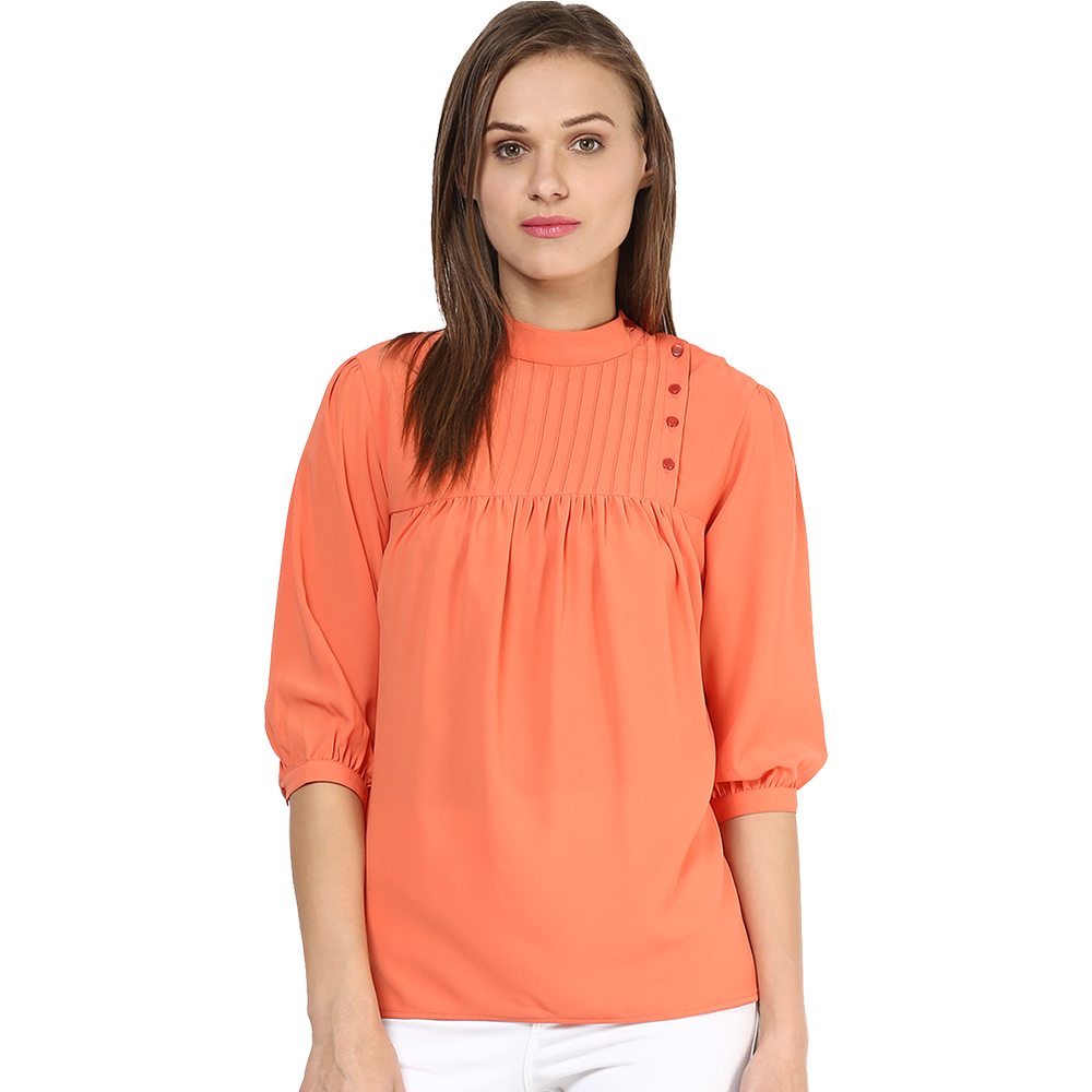 girls plain orange top