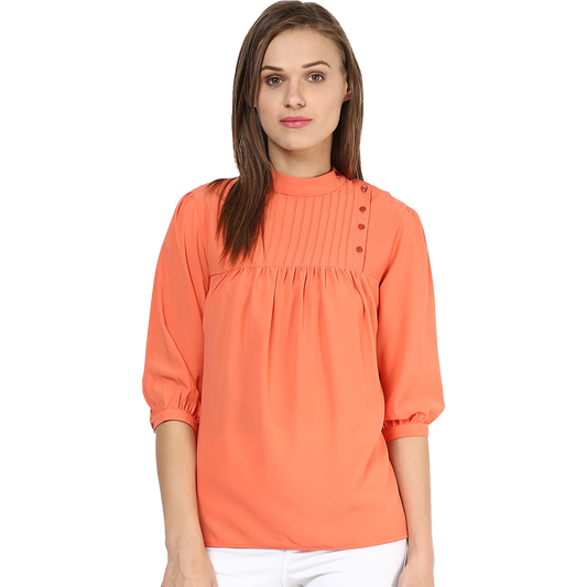 girls plain orange top