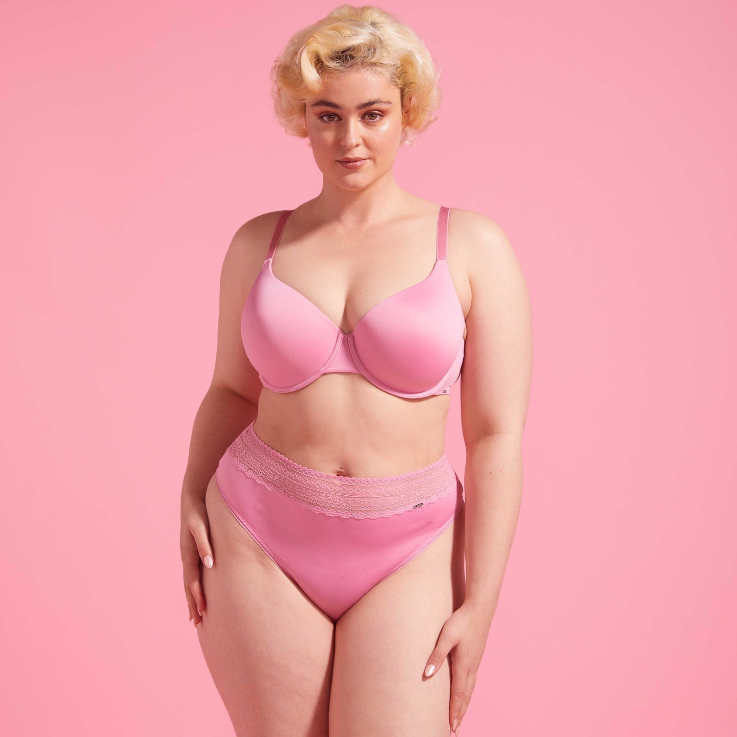 Orchid Smoke Microfibre & Lace High Waist G-string Set