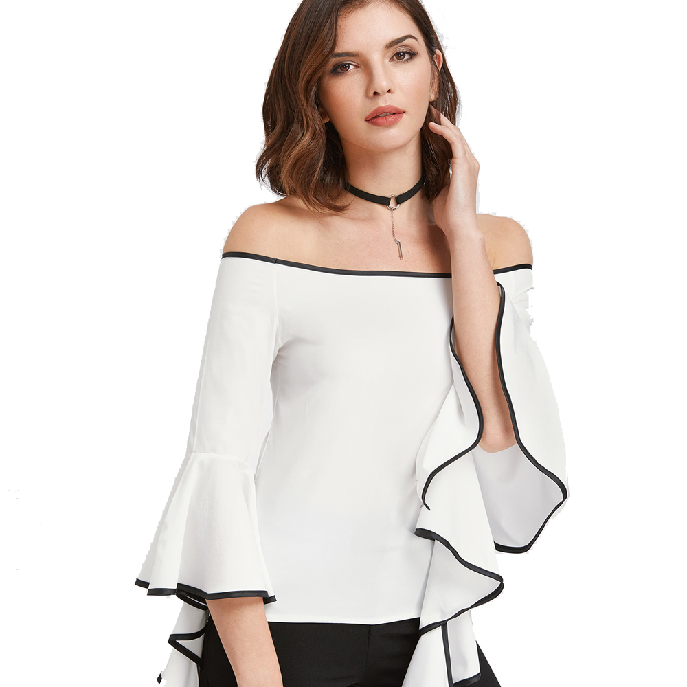 White log sleeve crop top