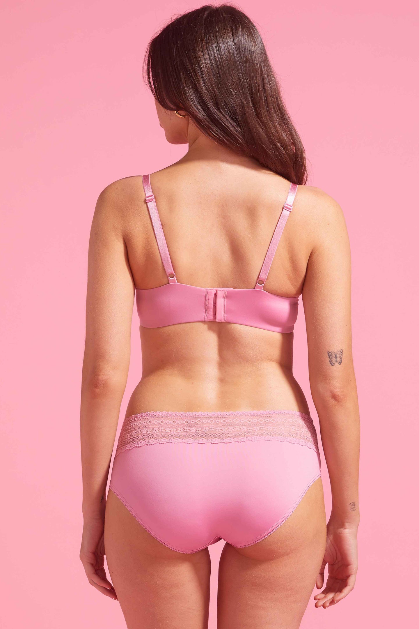 Orchid Smoke Microfibre & Lace Boyleg Set