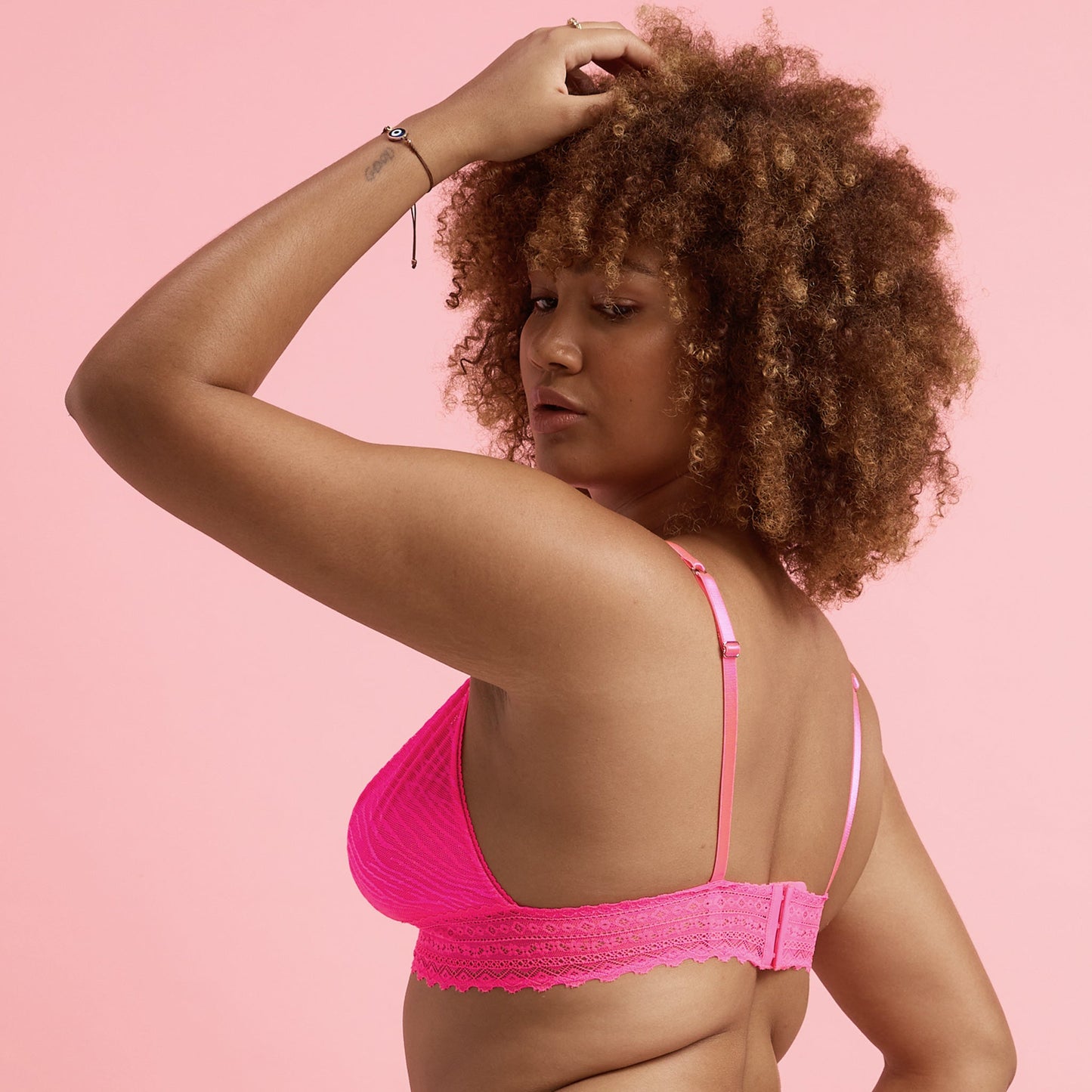 Knockout Pink Lace Bralette