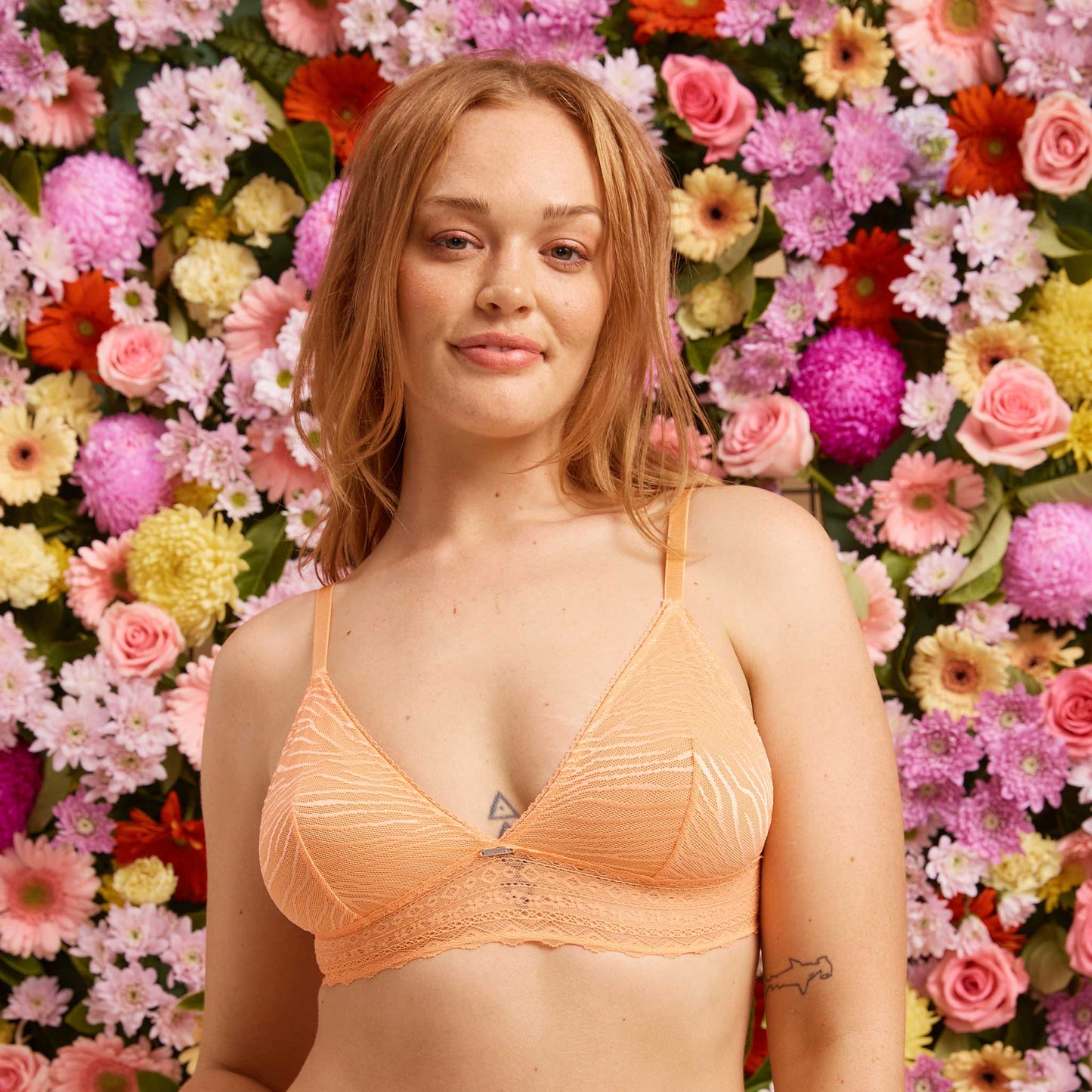 Tangerine Lace Bralette