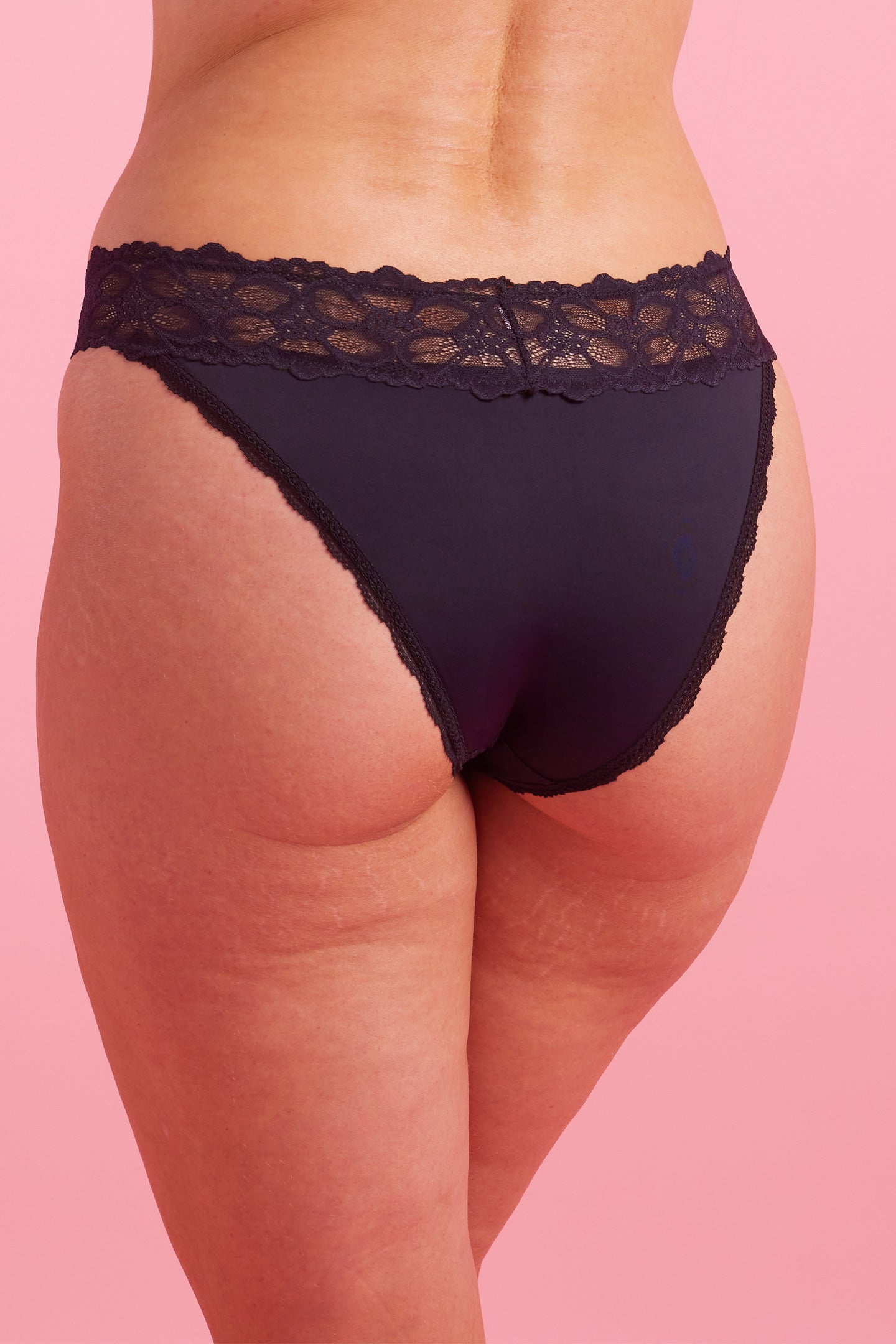 Black Microfibre &  Lace Bikini Set