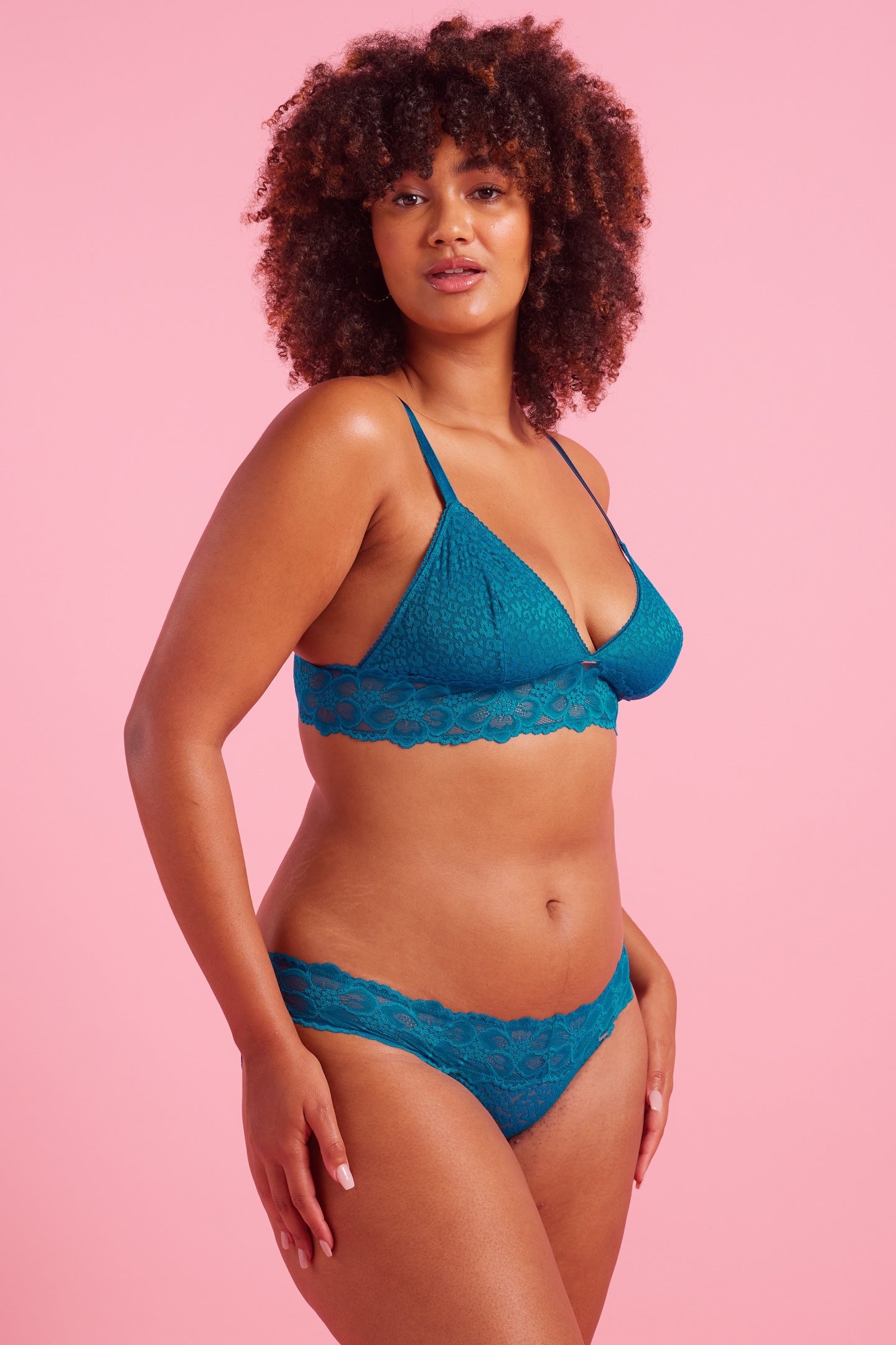 Luxe Lace Peacock Bikini Set