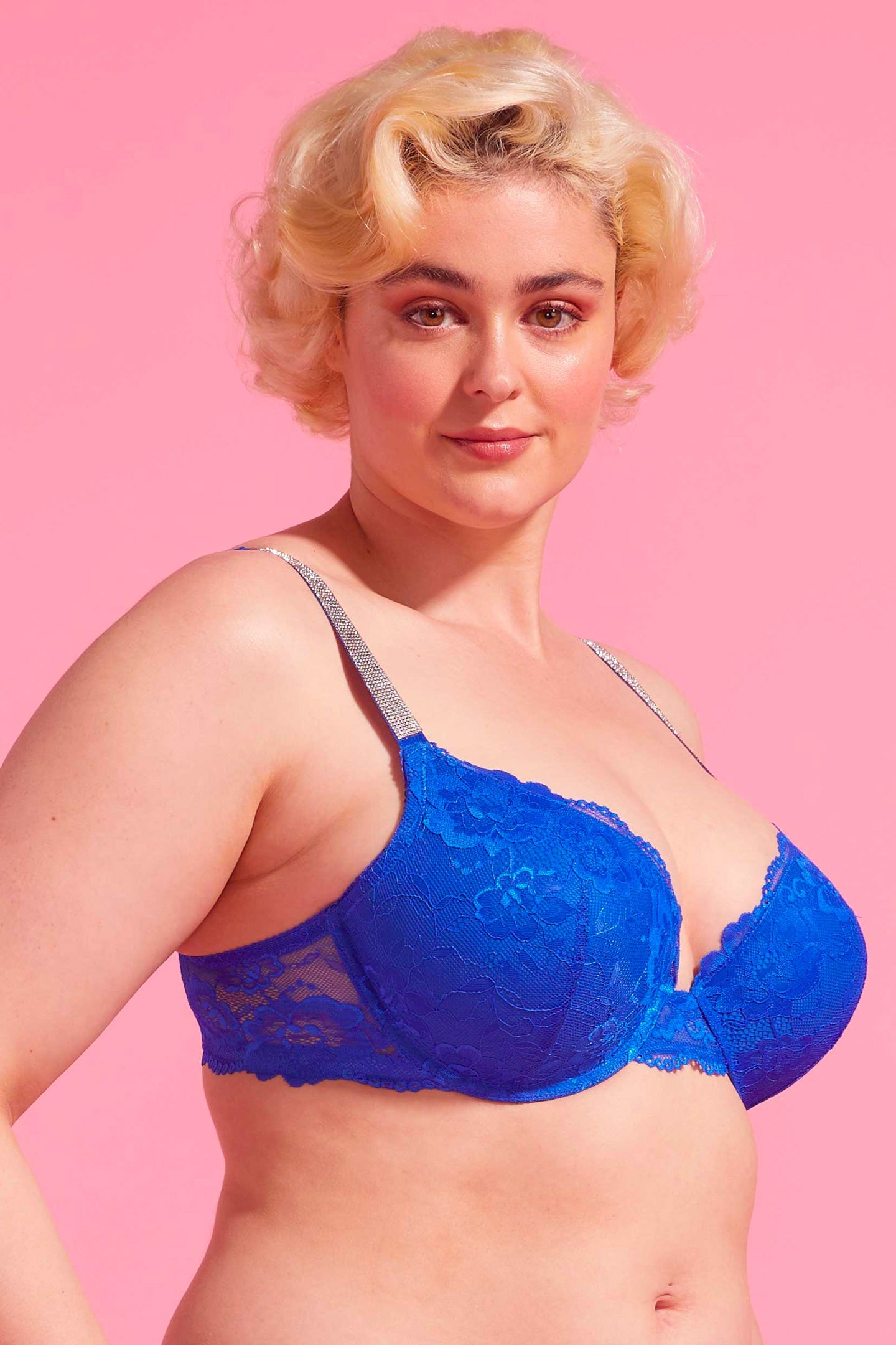 Vixen Cobalt Blue Lace Push-Up Bra