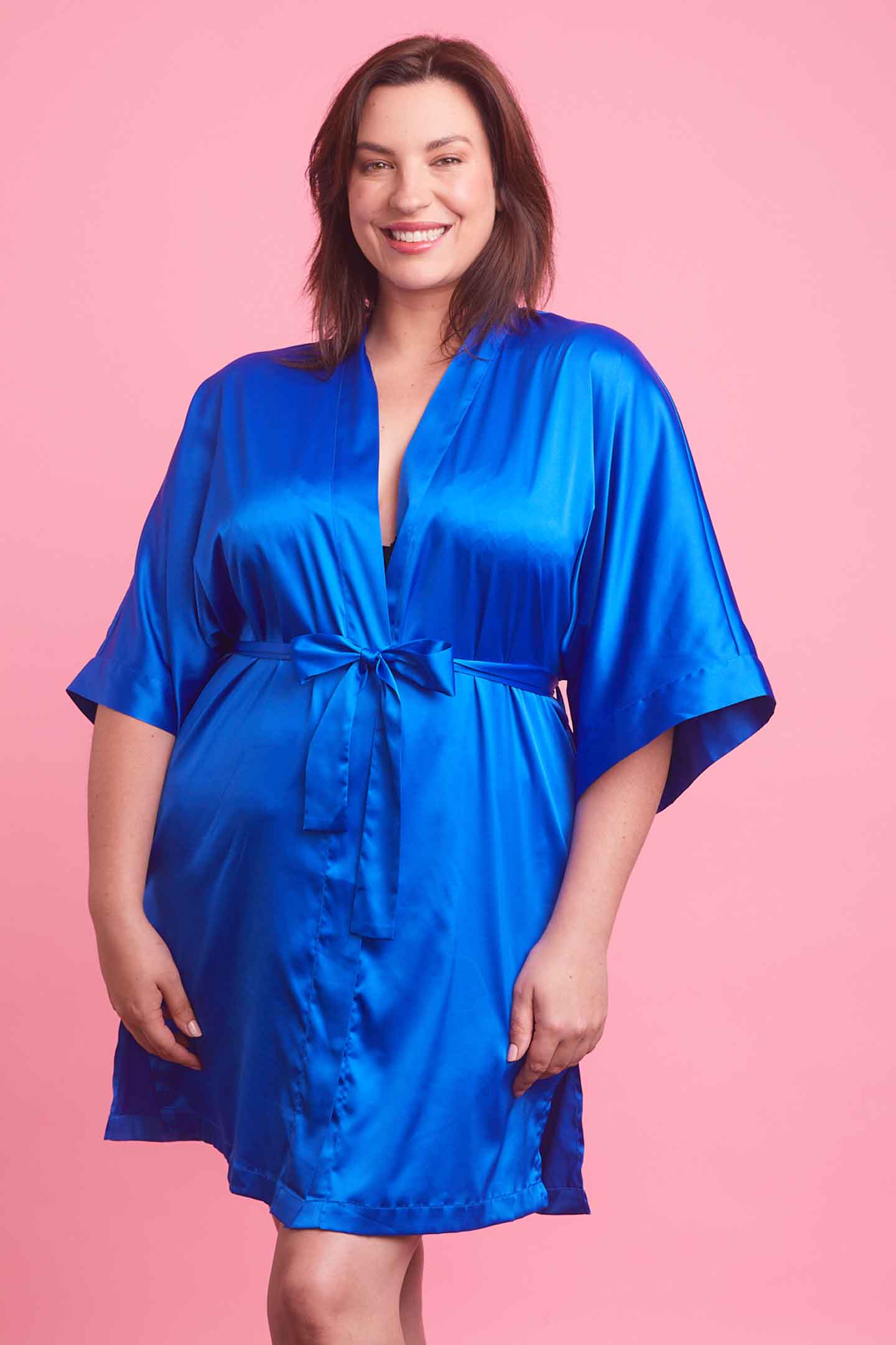 Vixen Cobalt Blue Satin Robe