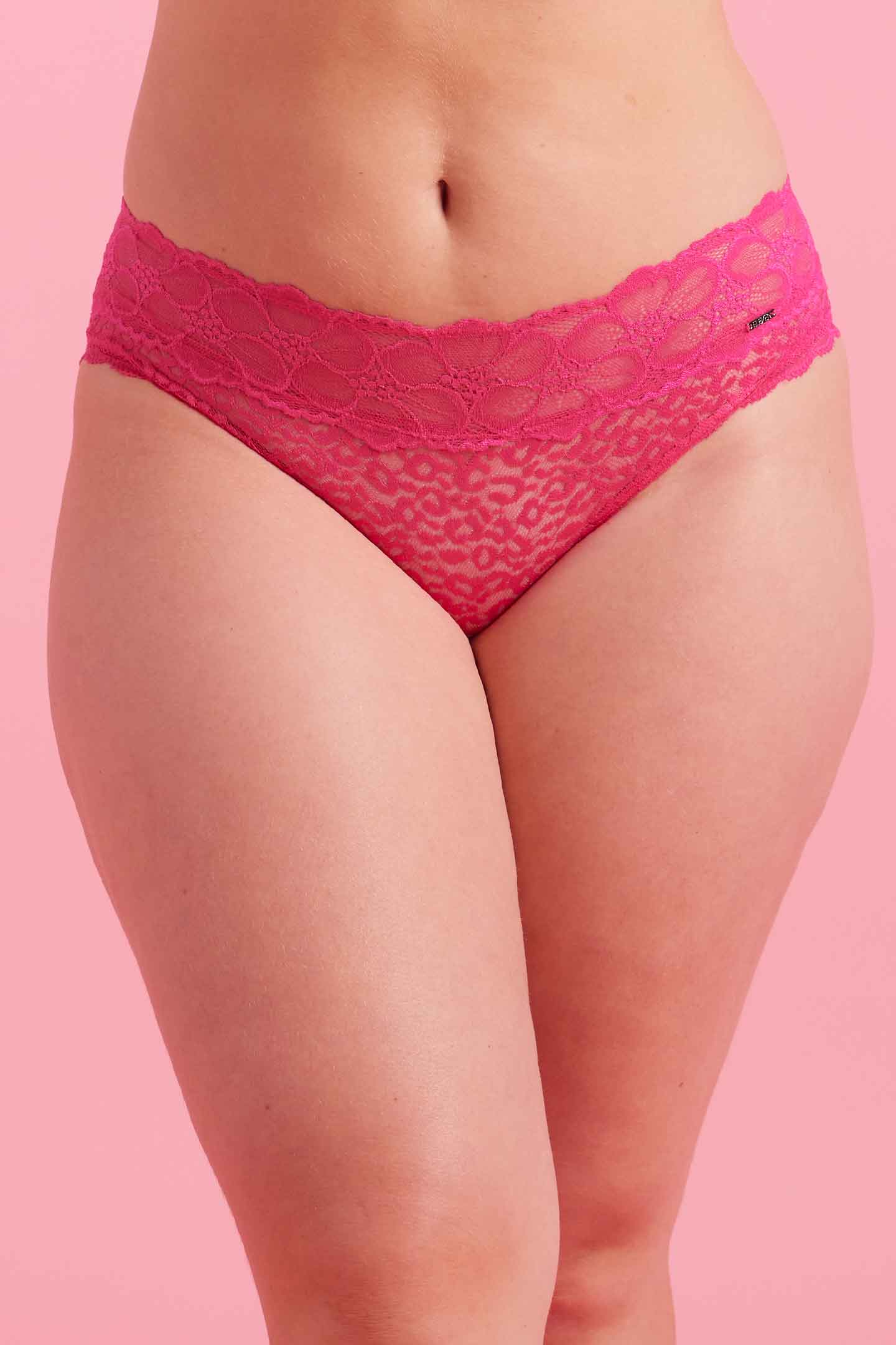 Pink Lace Boyleg Set