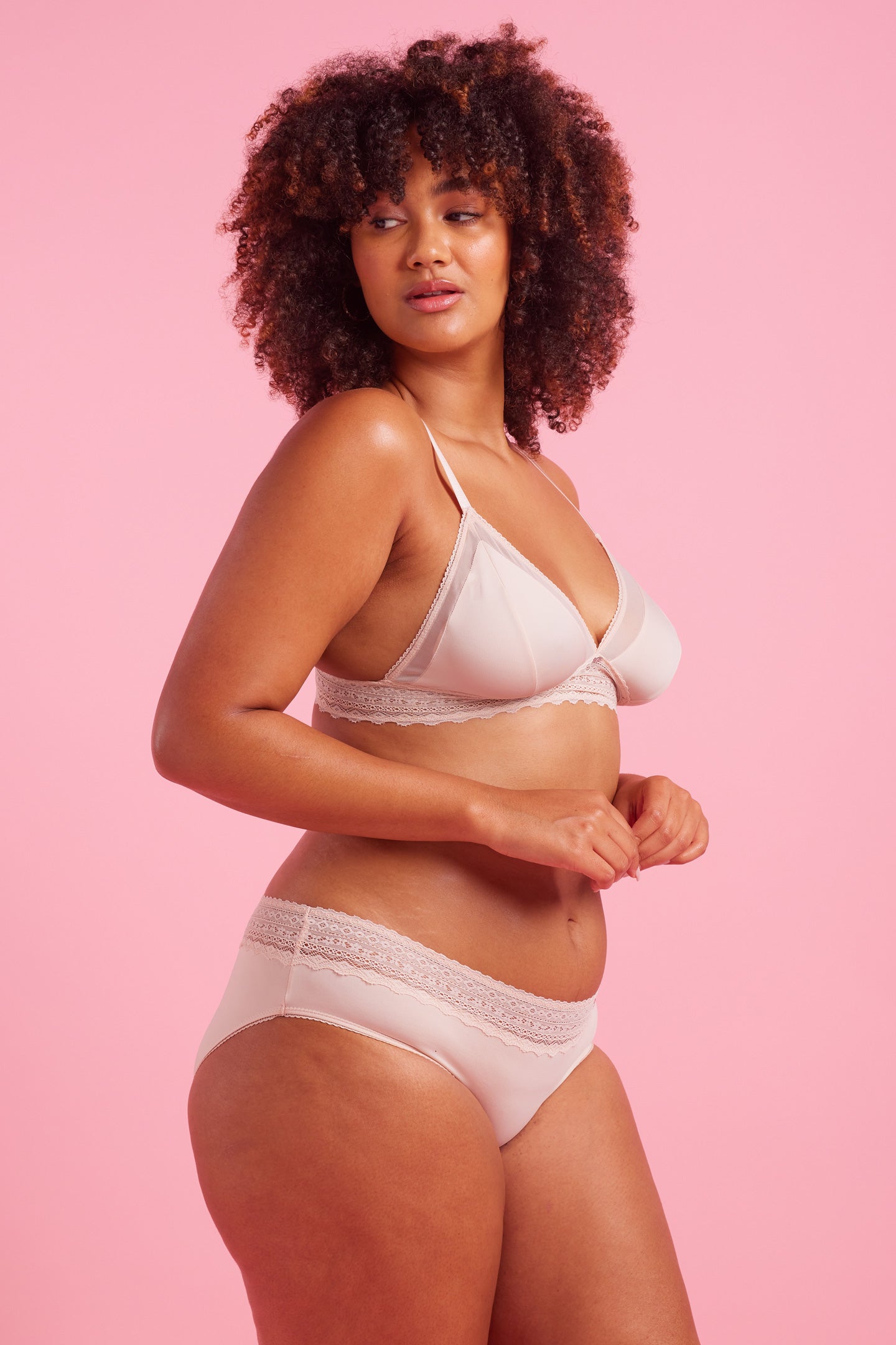 Luxe Microfibre & Lace Taupe Boyleg Set