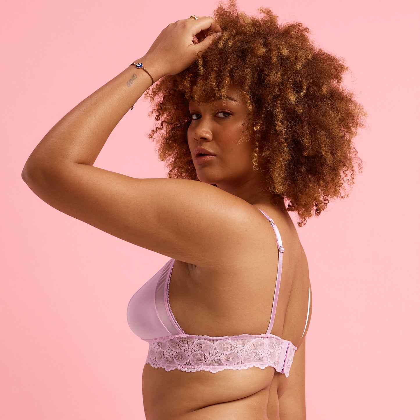 Luxe Orchid Microfibre & Lace Bralette