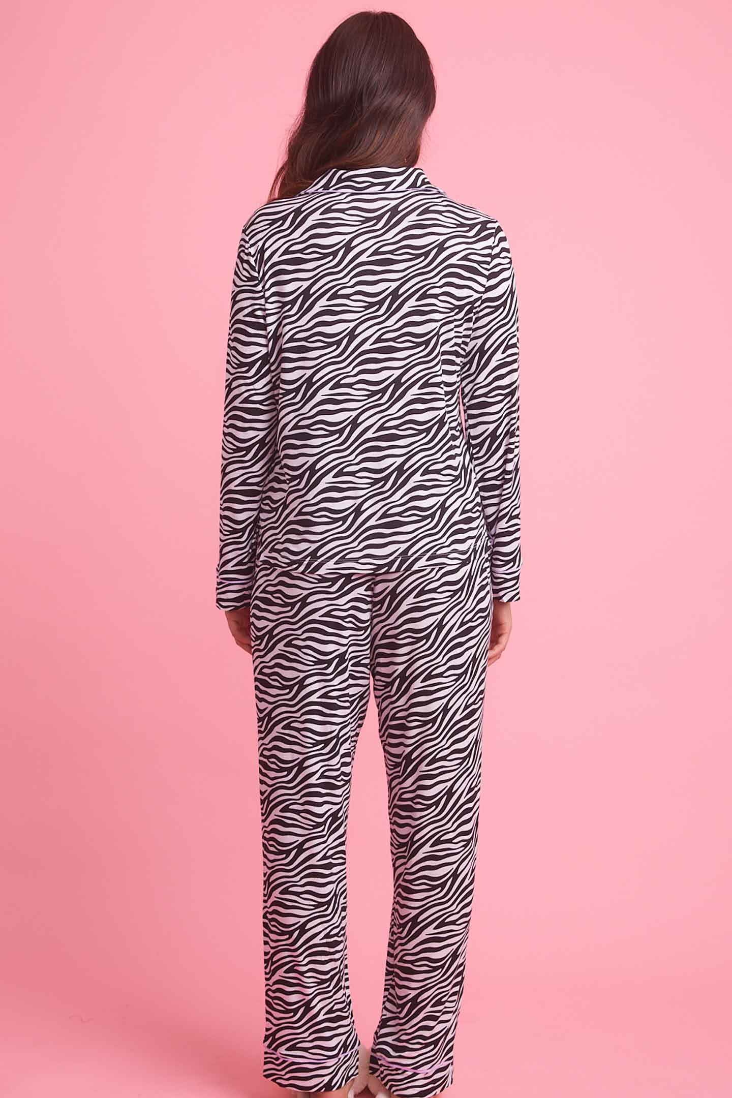 Black & White Long Sleeve Pyjama Set