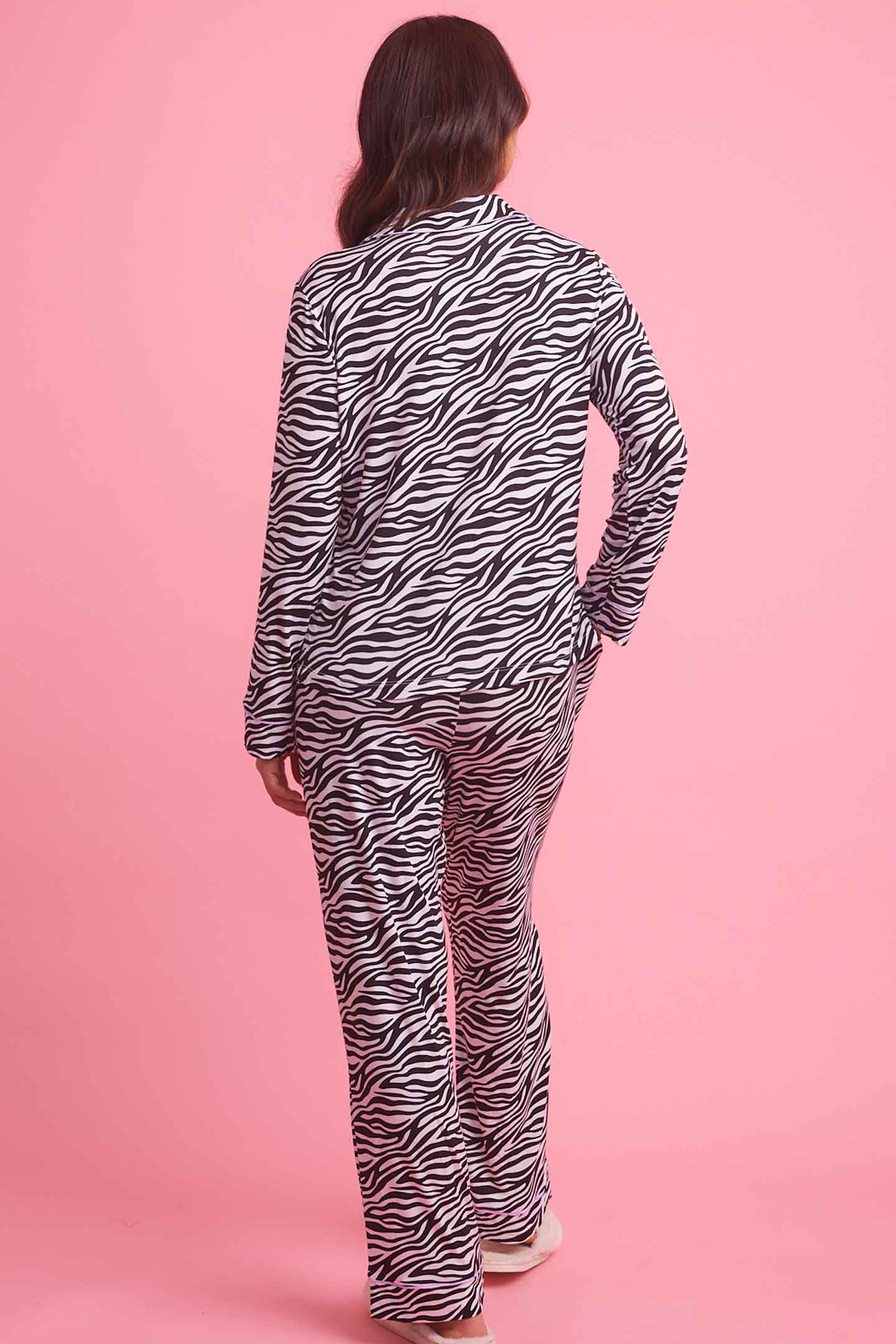 Black & White Long Sleeve Pyjama Set