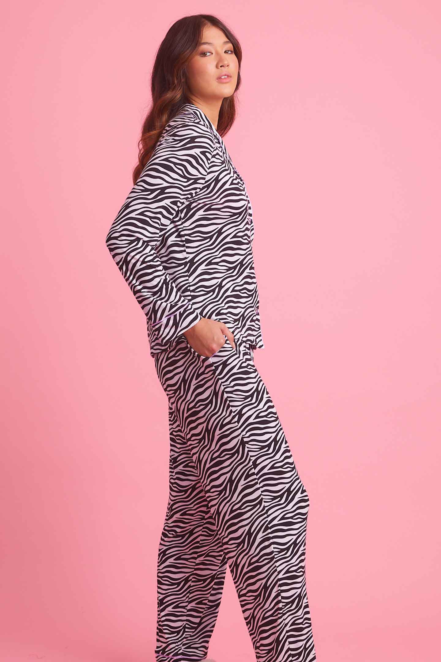 Black & White Long Sleeve Pyjama Set