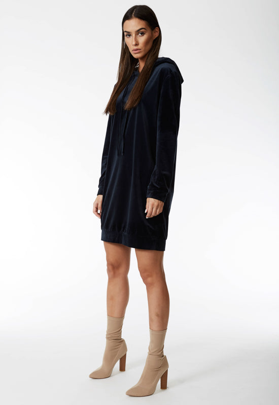 Ain't No Business Hoodie Dress - NAVY