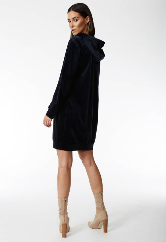 Ain't No Business Hoodie Dress - NAVY