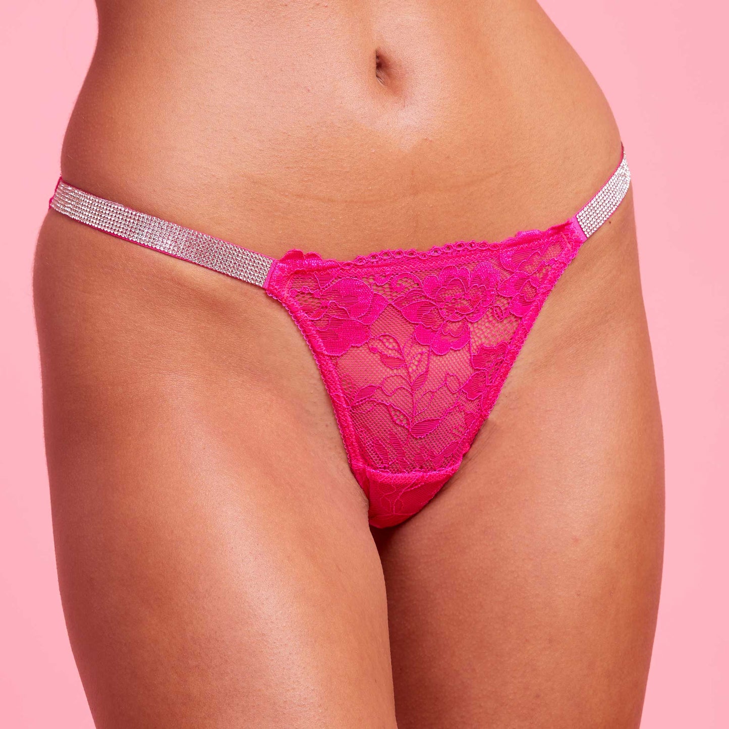 Vixen Fuchsia lace G-string