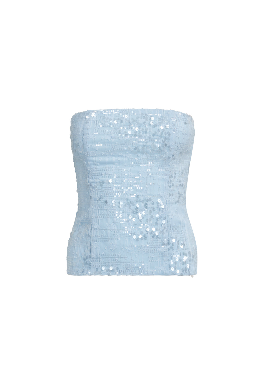 SHE'S ALL THAT STRAPLESS TOP - SKY BLUE