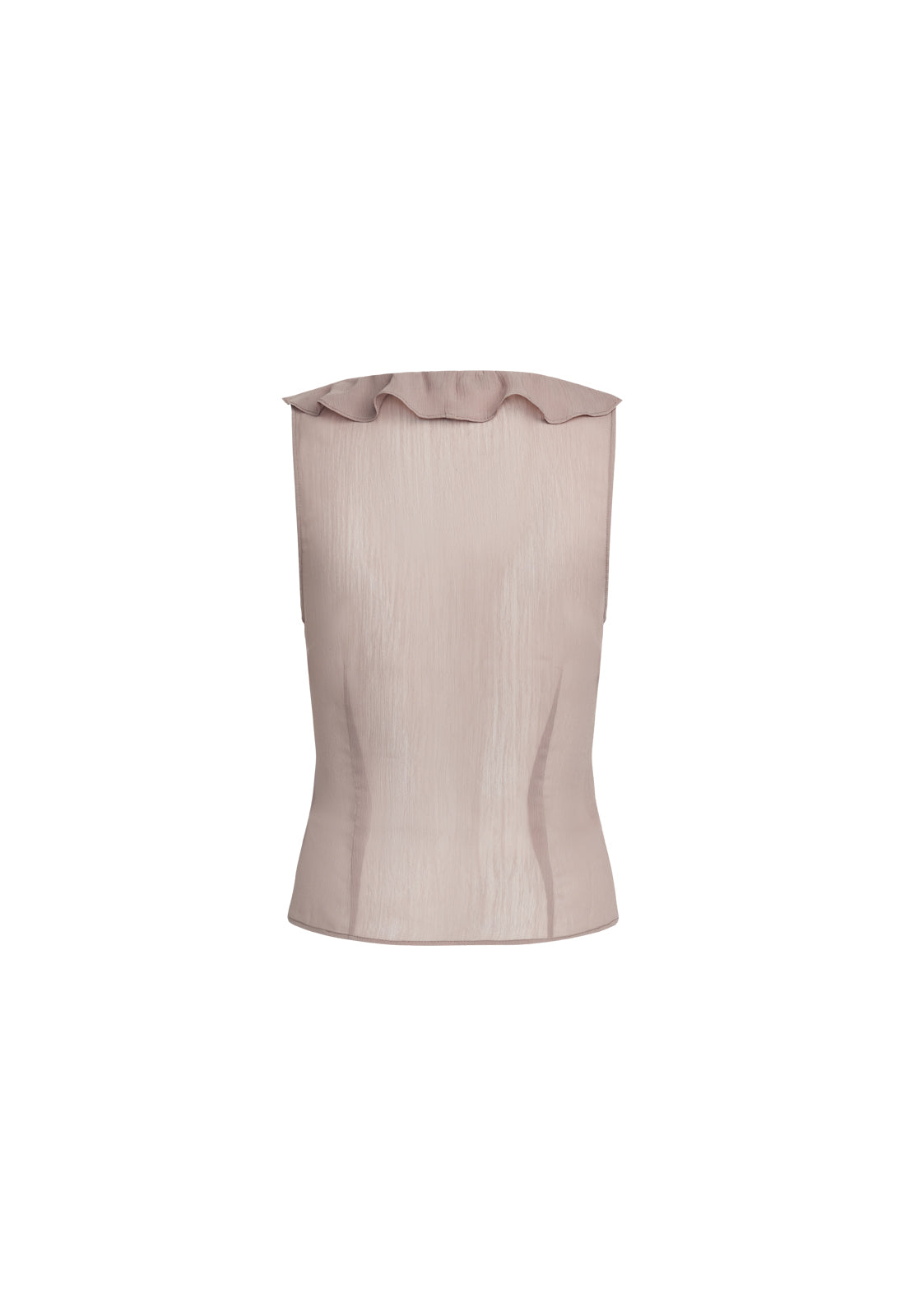 ROSE RUFFLE TOP - ASH